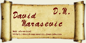 David Marašević vizit kartica